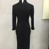 Custom-embroidered Red Mudan mink wool cashmere cheongsam Specification image